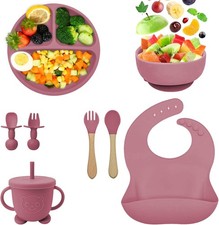 8PCS Silikon Babygeschirr Set